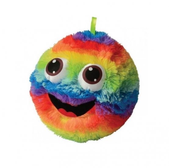 Furry Face Rainbow Ball With 3D Eyes 9" ( 23cm ) - Click Image to Close