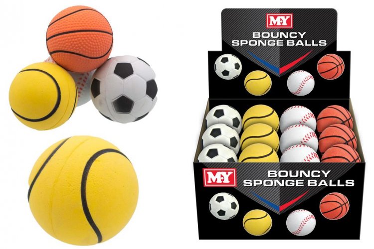 63mm Bouncy Sponge Balls - Click Image to Close