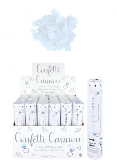 Confetti Cannon White Paper 20cm - Click Image to Close
