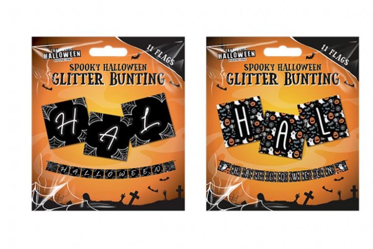 HALLOWEEN GLITTER BUNTING - Click Image to Close