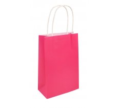 Hot Pink Party Bag With Handles 14 x 21 x 7cm