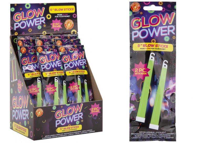 6" Glow Sticks 2 Pack - Click Image to Close