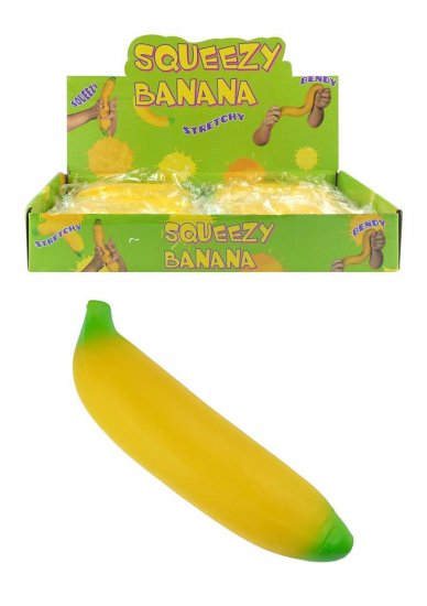 Banana Squeeze Toy (18cm) - Click Image to Close