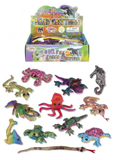 Colourful Assorted Sand Animal Critters 10 - 18cm - Click Image to Close