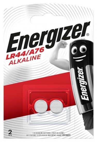Energizer Lr44 / A76 1.5V Alkaline Batteries 2 Pack X 10 - Click Image to Close