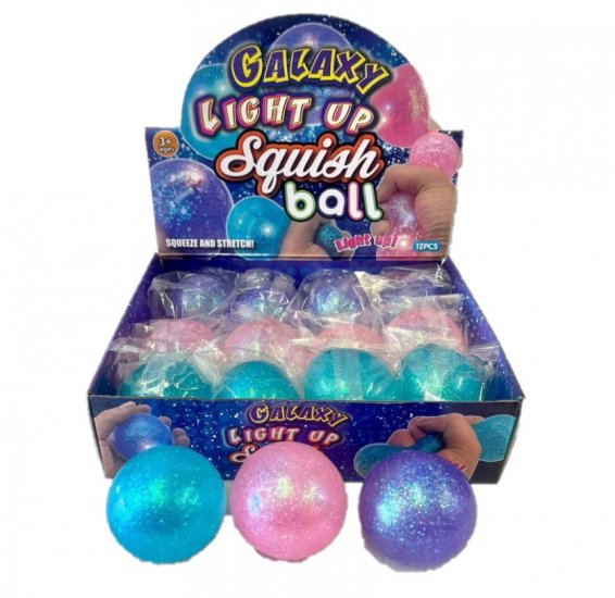 SQUISHY BALL WITH GLITTER - Click Image to Close