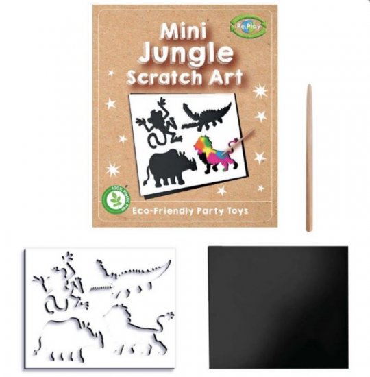 Play Jungle Mini Scratch Art 12 x 10cm - Click Image to Close