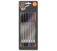 6 Pack Ballpoint Pens