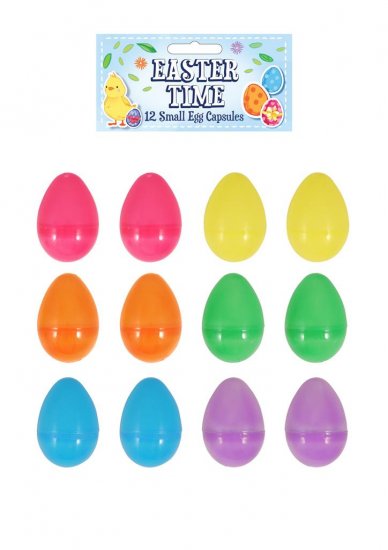 6 Pack Easter Egg Capsules 6cm - Click Image to Close