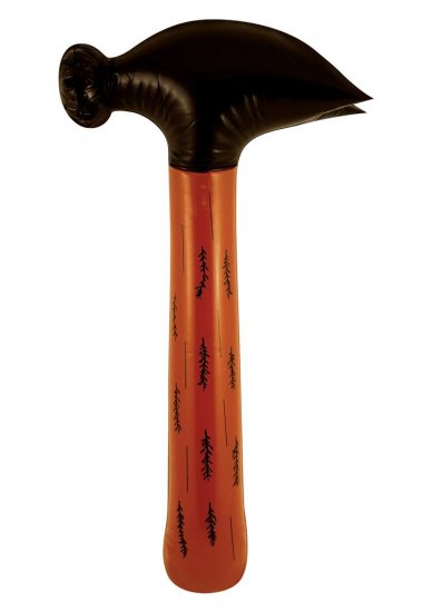 Inflatable Hammer Brown 86cm - Click Image to Close