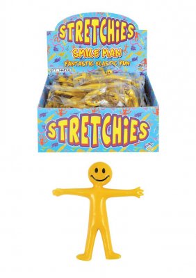 Strecthies Yellow 5cm Smiley Face Man X 144 ( 9p Each )