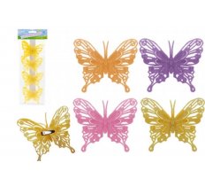 Set of 4 10cm Glitter Butterflies