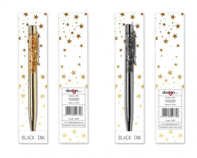 Crystal Glitter Pen Black Ink - Click Image to Close