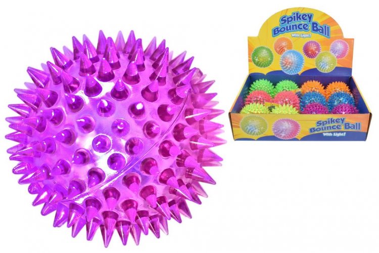 75mm Light Up Spikey Ball - Click Image to Close