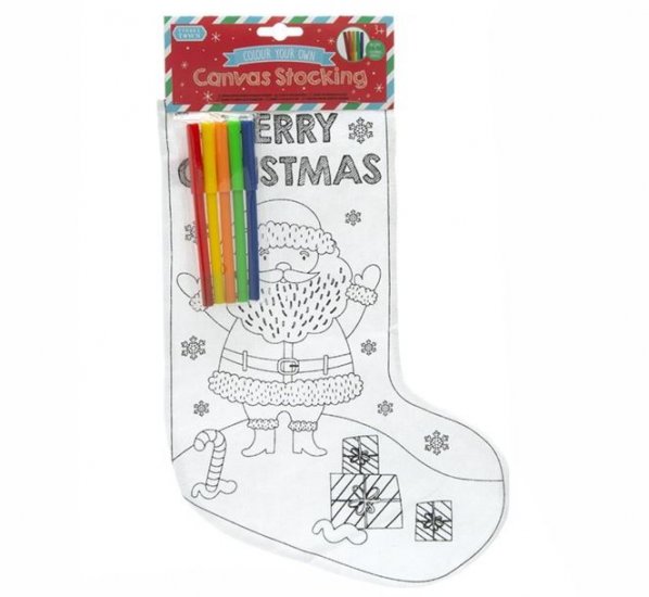 Christmas Colour Your Own Stocking - Click Image to Close