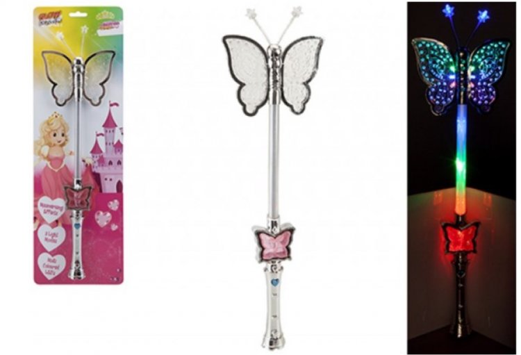 Light Up Butterfly Wand - Click Image to Close