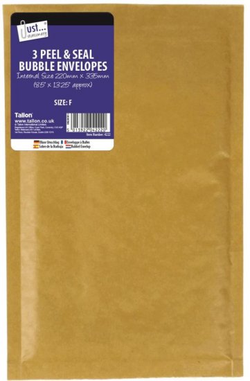 Tallon Bubble Envelopes 3 Pack 220X335 - Click Image to Close