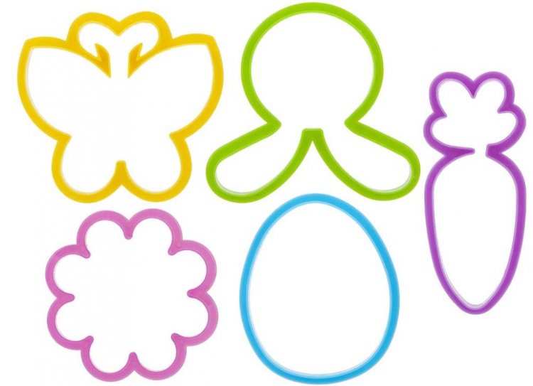 Springtime Easter Cookie Cutters In String Bag 5 Pack - Click Image to Close