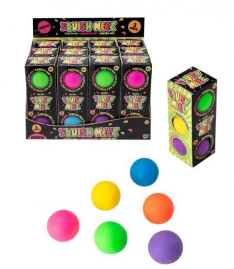 Neon Super Squish Ball 3 Pack - Click Image to Close