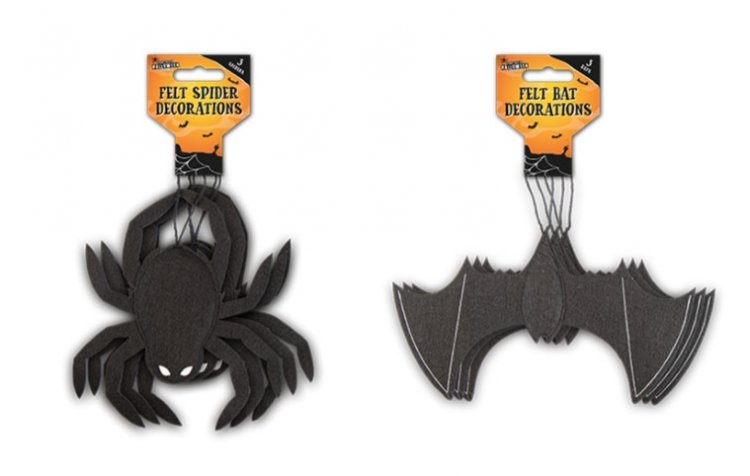 Halloween Hanging Felt Decoration 3 Pack - Click Image to Close