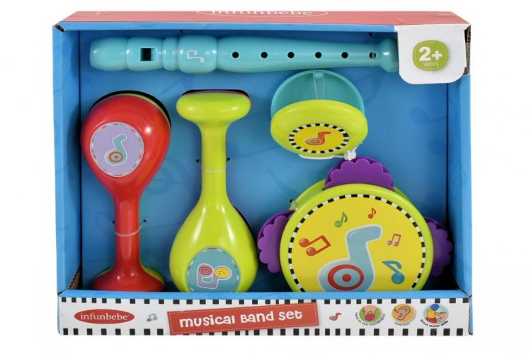 Musical Band Set In Open Touch Box - Click Image to Close