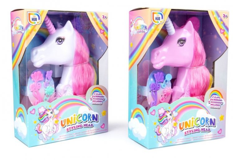 Unicorn Styling Head ( Assorted Colours ) - Click Image to Close