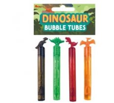 Dinosaur Bubble Tubes 11cm 4 Pack