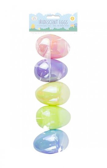 Iridescent Fillable Eggs 5 Pack - Click Image to Close
