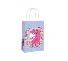 Ponies Paper Party Bag With Handles 14cm X 21 cm X 7cm