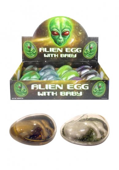 Alien Egg Slime Putty With Baby Alien 8.5cm X 5.5cm - Click Image to Close