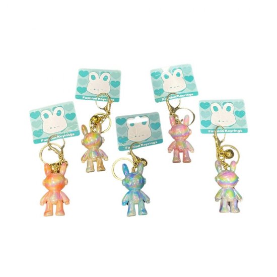 Bunny Rabbit Acrylic Sparkling Keyring ( Assorted Colours ) - Click Image to Close