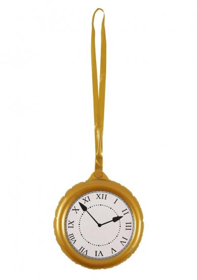 Inflatable Jumbo Clock With Necklace 24.5cm - Click Image to Close