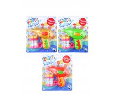 Friction Bubble Gun with Bubble Solution ( Assorted )