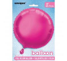 Solid Round Foil Balloon 18" Hot Pink