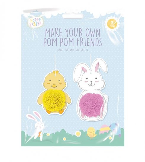 Make Your Own Easter Pom Pom Friends 2pk - Click Image to Close