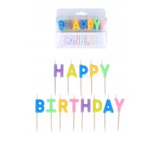 Bright Happy Birthday Candles 13 Pack
