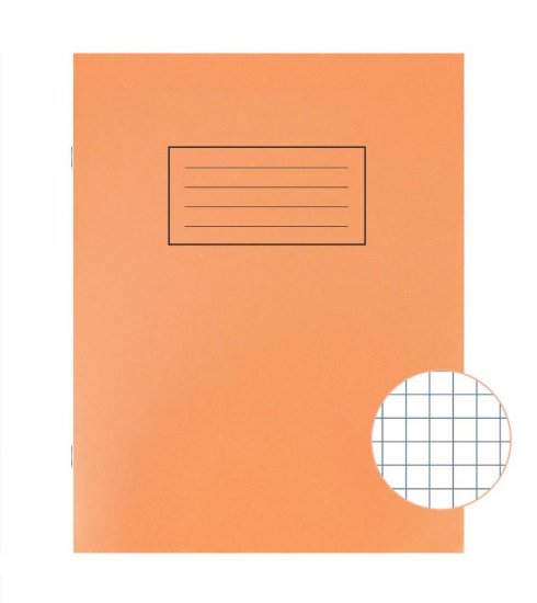 Silvine Orange P4To Exercise Book 5mm Square Inners X 10 - Click Image to Close