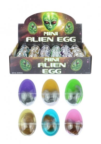 Mini Alien Egg Slime Putty With Alien 5.8cm X 4cm - Click Image to Close