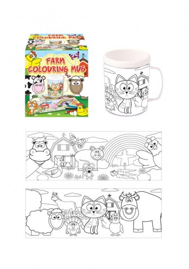 Farm Animals Colour In Your Own Mug - Click Image to Close