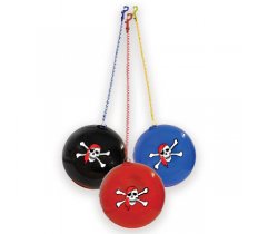 10" PIRATE SKULL DESIGN BALL WITH KEYRING