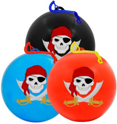 10" ( 25cm )Pirate & Skull Ball With Keychain