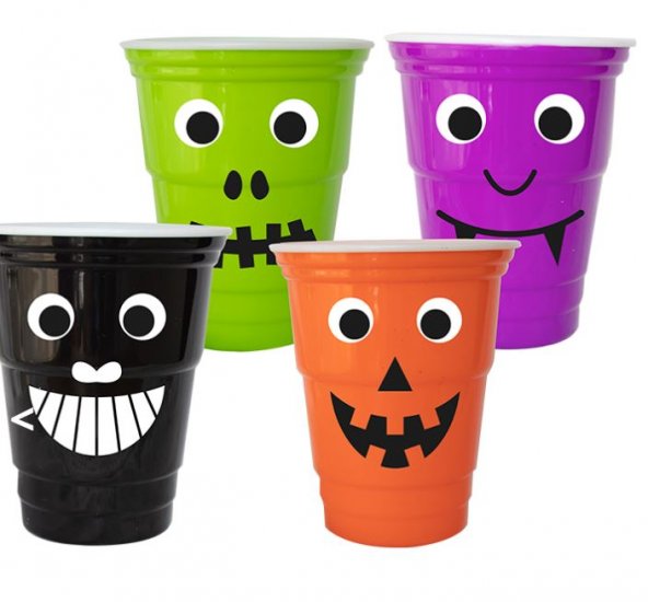 GOOGLY EYES PLASTIC CUP - Click Image to Close