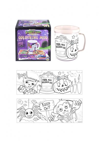 Colour In Your Own Spooky Halloween Mug - Click Image to Close