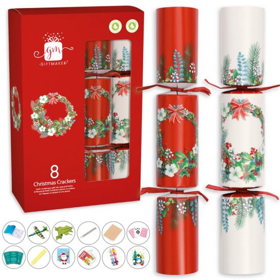 Christmas Crackers 12" x 8 Traditional Foliage - Click Image to Close