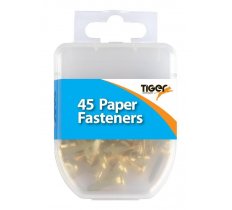 Tiger Essential 60 Paper Fasteners Brass