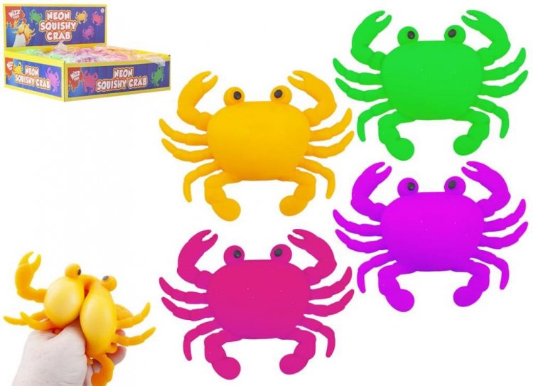 Neon Crab 12cm X 10cm ( Assorted Colours ) - Click Image to Close