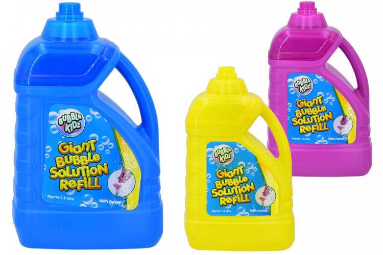 Bubble Solution Refill Bottle With Funnel 1.8 Litre - Click Image to Close