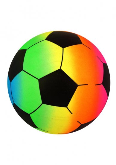 PVC RAINBOW FOOTBALL (20CM/80GM) - Click Image to Close