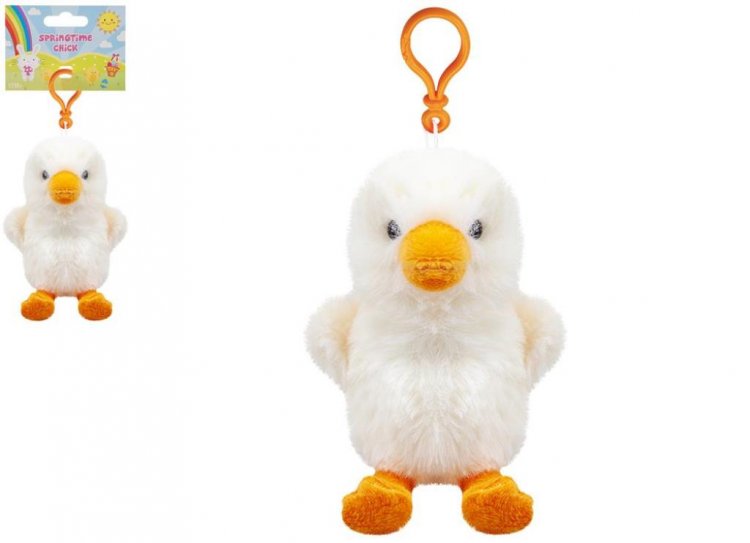 Plush Chick With Clip On 10cm - Click Image to Close