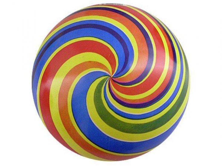 10" ( 25cm ) Striped Swirl Lollipop Ball - Click Image to Close